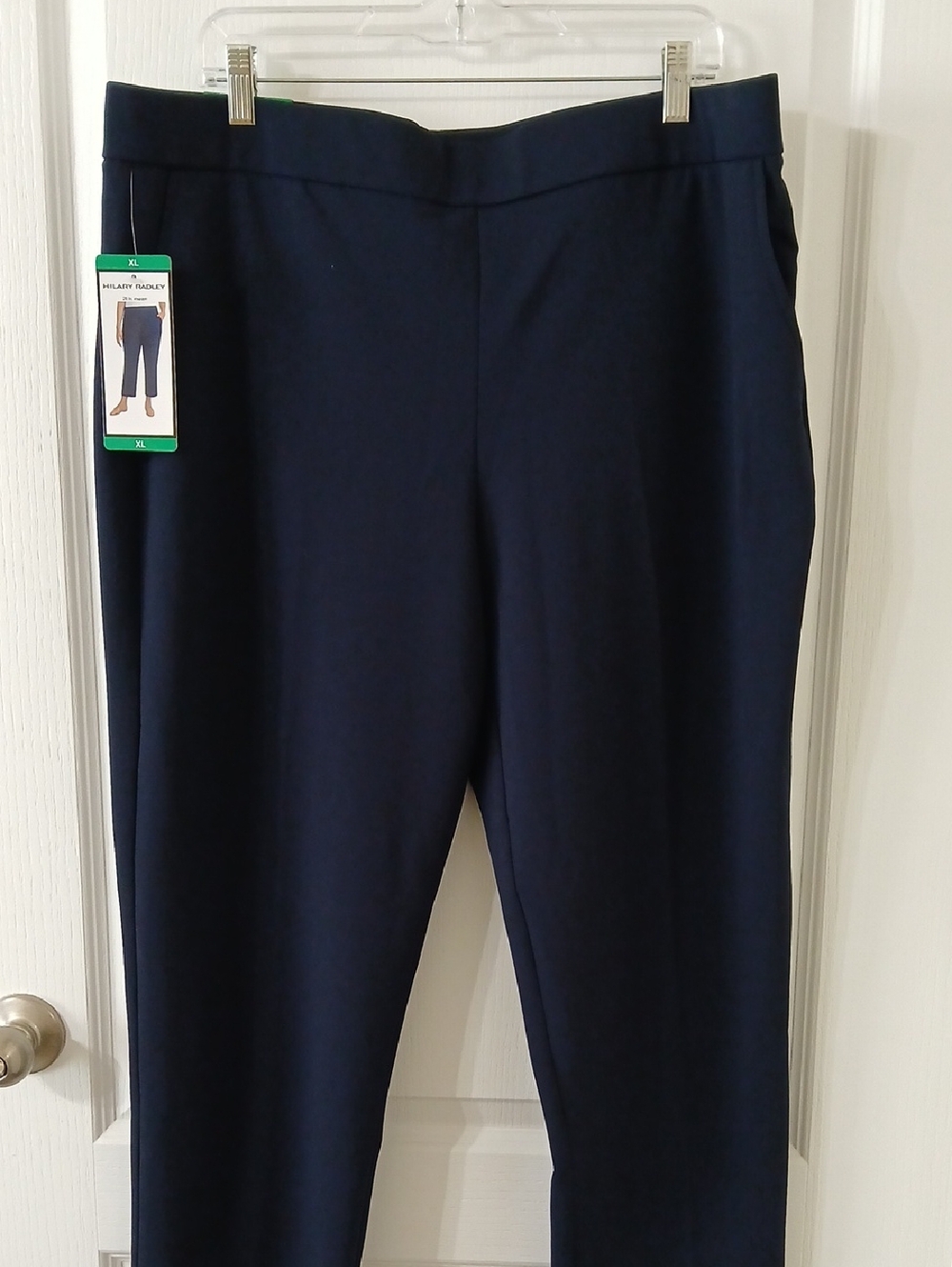 Hilary Radley Dark Navy Straight Leg Ponte Pants